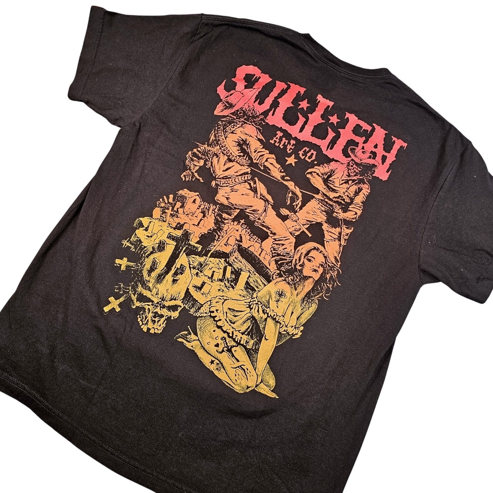 Sullen Art Collective Men's XL Graphic Tee Tattoo Western Pinup Artist Shirt NWT